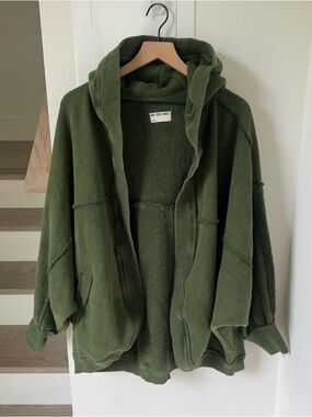 Free People We The Free Forever Yours Cardi Sweater Cardigan - Rainforest Green